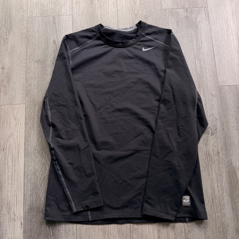 Nike Pro Combat Hyperwarm Lite Mens XL Long Sleeve Compression Shirt Fitted